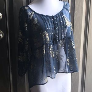 Abercrombie & Fitch Floral Peasant Blouse